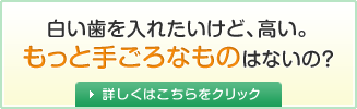 白い歯を入れたいけど、高い。もっと手ごろなものはないの?